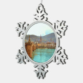 Heidelberg, Duitsland Tin Sneeuwvlok Ornament (Rechts)