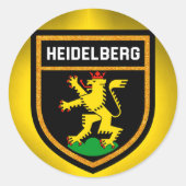 Heidelberg Flag Ronde Sticker (Voorkant)
