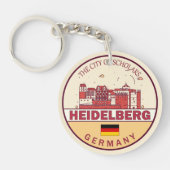 Heidelberg Germany City Skyline Emblem Sleutelhanger (Voorkant)