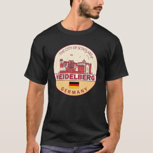 Heidelberg Germany City Skyline Emblem T-shirt