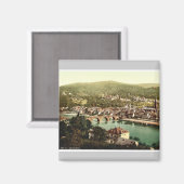 Heidelberg, gezien vanaf de Philosophenweg, Baden, Magneet (Voorkant / Achterkant)