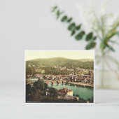 Heidelberg, gezien vanuit de Philosophenweg, Baden Briefkaart (Staand voorkant)