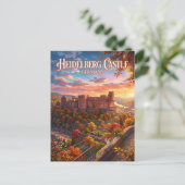 Heidelberg Kasteel Duitsland Briefkaart (Staand voorkant)