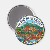 Heidelberg Kasteel Duitsland Magneet (Voorkant / Achterkant)