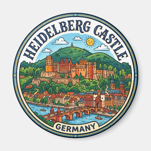 Heidelberg Kasteel Duitsland Magneet (Voorkant)
