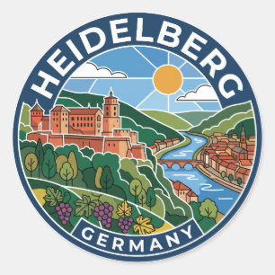Heidelberg Kasteel Duitsland Ronde Sticker