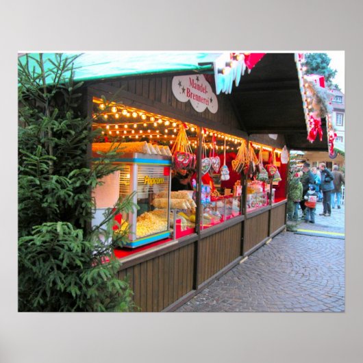 Heidelberg-kerstmarkt, kerststal poster (Voorkant)