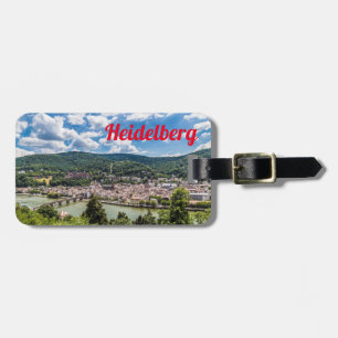 Heidelberg Neckar Panorama Duitsland Bagagelabel