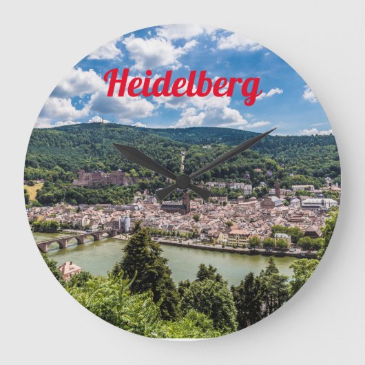 Heidelberg Neckar Panorama Duitsland Grote Klok (Voorkant)