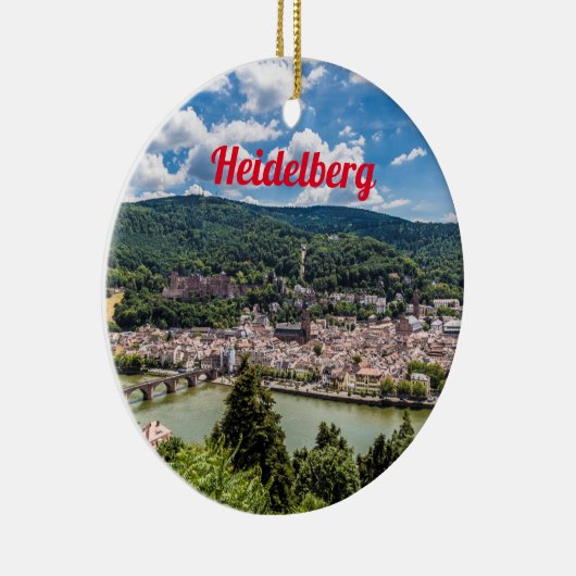 Heidelberg Neckar Panorama Duitsland Keramisch Ornament (Rechts)