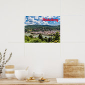 Heidelberg Neckar Panorama Duitsland Poster (Keuken)