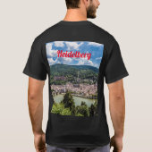 Heidelberg Neckar Panorama Duitsland T-shirt (Achterkant)