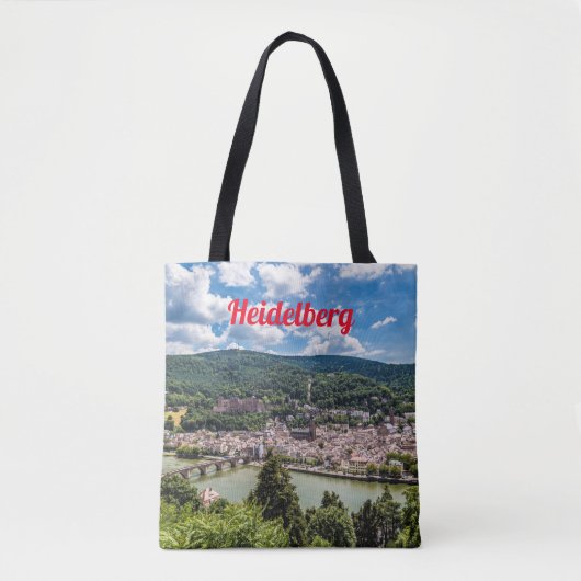 Heidelberg Neckar Panorama Duitsland Tote Bag (Voorkant)