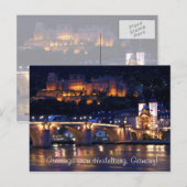 Heidelberg op het Briefkaart van Night (Voorkant / Achterkant)
