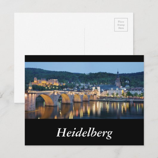 Heidelberg Panorama Briefkaart (Voorkant / Achterkant)