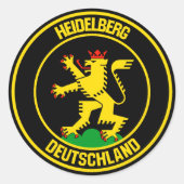 Heidelberg Round Emblem Ronde Sticker (Voorkant)