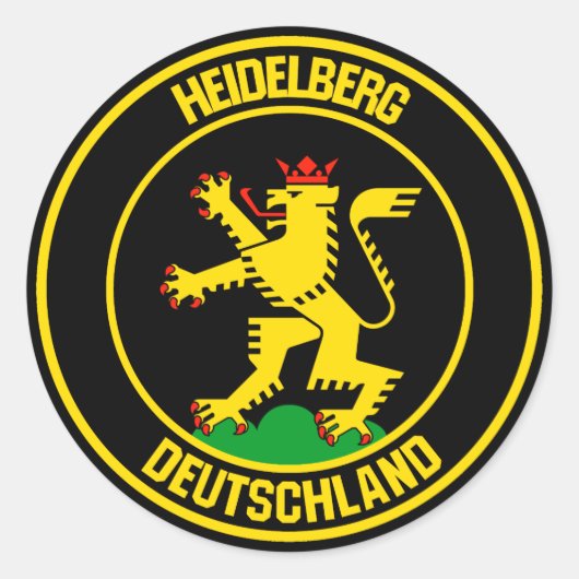 Heidelberg Round Emblem Ronde Sticker (Voorkant)