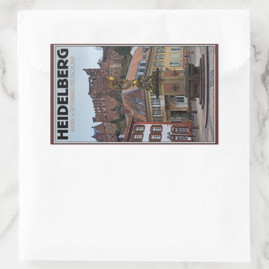 Heidelberg - Statue en Castle Rechthoekige Sticker (Tas)