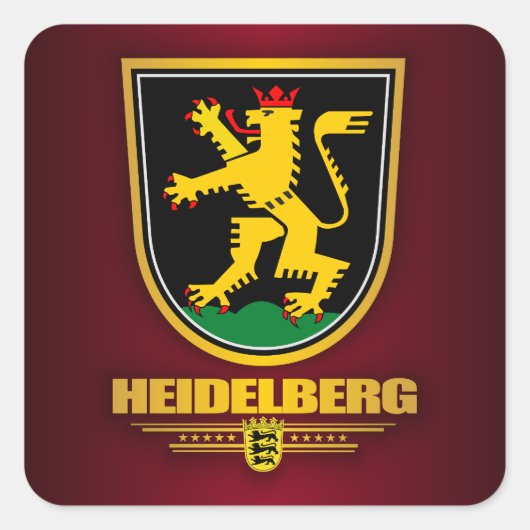 "Heidelberg"-Stickers Vierkante Sticker (Voorkant)