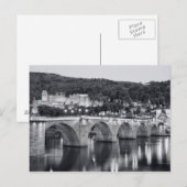 Heidelberg-uitzicht 's avonds briefkaart (Voorkant / Achterkant)