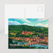 Heidelberger Schloss Duitsland Briefkaart (Voorkant / Achterkant)
