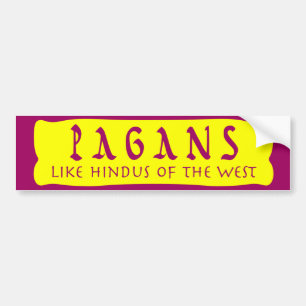 heidenen zoals hindoes bumpersticker