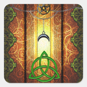 Heidens Boek Donkere Magie Spreuken Wicca & Hekser Vierkante Sticker