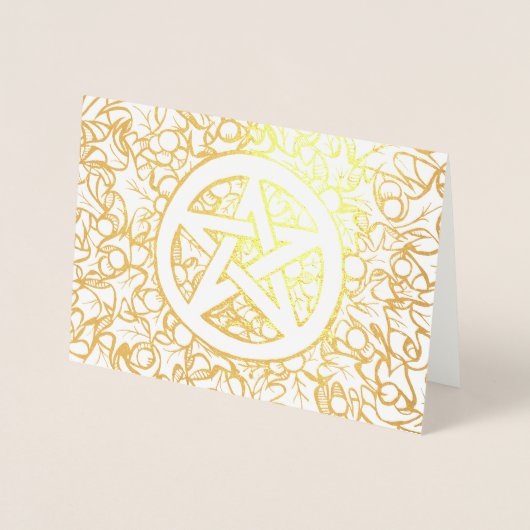 Heidens Joelfentagram Folie Kaarten (Voorkant)