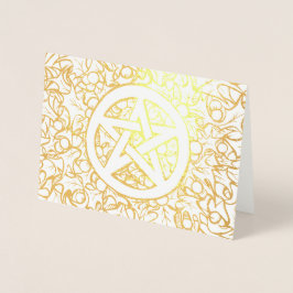 Heidens Jule Pentagram Folie Kaarten