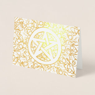 Heidens Jule Pentagram Folie Kaarten