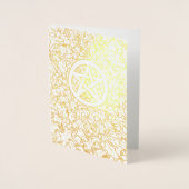 Heidens Jule Pentagram Folie Kaarten (Voorkant)