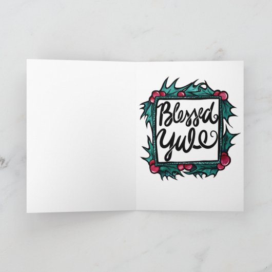 Heidens Jule Pentagram Kaart (Binnen)