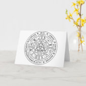 Heidens wiel van het Jaar Kaart (Gele Bloem)