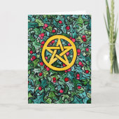 Heidens Yule Pentagram Kaart (Voorkant)