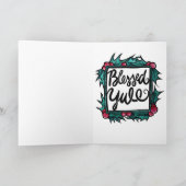 Heidens Yule Pentagram Kaart (Binnen)