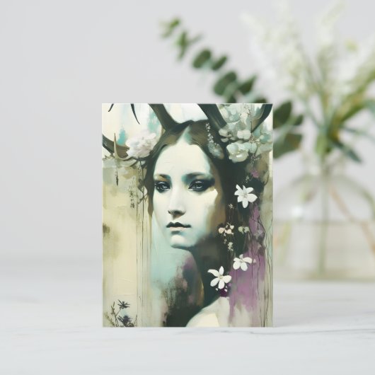  heidense godin briefkaart (Staand voorkant)