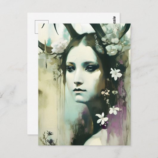  heidense godin briefkaart (Voorkant / Achterkant)