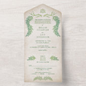 Heidense Handfasting Huwelijk All In One Uitnodiging (Binnen)