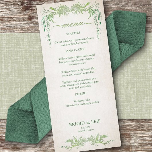 Heidense Handfasting Trouwmenu