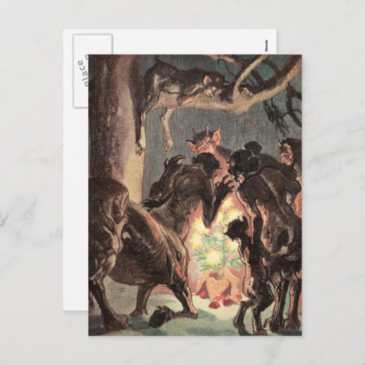 Heidense Kerstmis Feestdagenkaart (Voorkant / Achterkant)