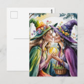 heidense lesbische heksen briefkaart (Voorkant / Achterkant)