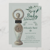 heidense moedergodin met bladeren Baby shower Kaart (Voorkant / Achterkant)