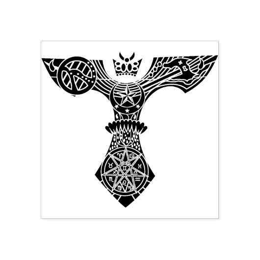 heidense symbolen kunststempel rubberstempel (Afrduk)