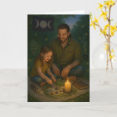 Heidense Vaderdag Zegen Kaart (Gele Bloem)