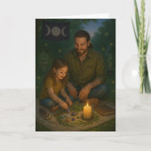 Heidense Vaderdagzegenwens Kaart (Voorkant)