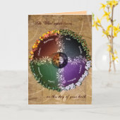 heidense verjaardag kaart (Gele Bloem)