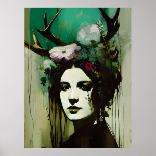 heidense vrouw schilderij poster