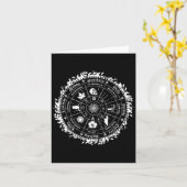 Heidenwiel van het jaar heks Wicca Happy Ostara Kaart (Gele Bloem)