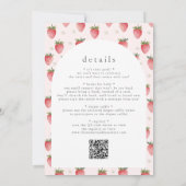 HEIDI Aardbei Berry Sweet Twin Meisje Baby shower Kaart (Achterkant)