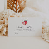 HEIDI Aardbei Meisje Baby shower Luier Raffle Informatiekaartje